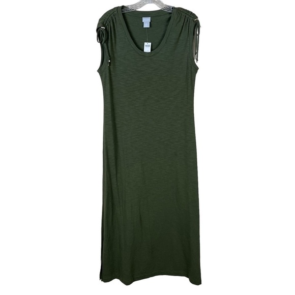 Chicos Olive Shoulder Tie Midi Dress - Picture 6 of 13